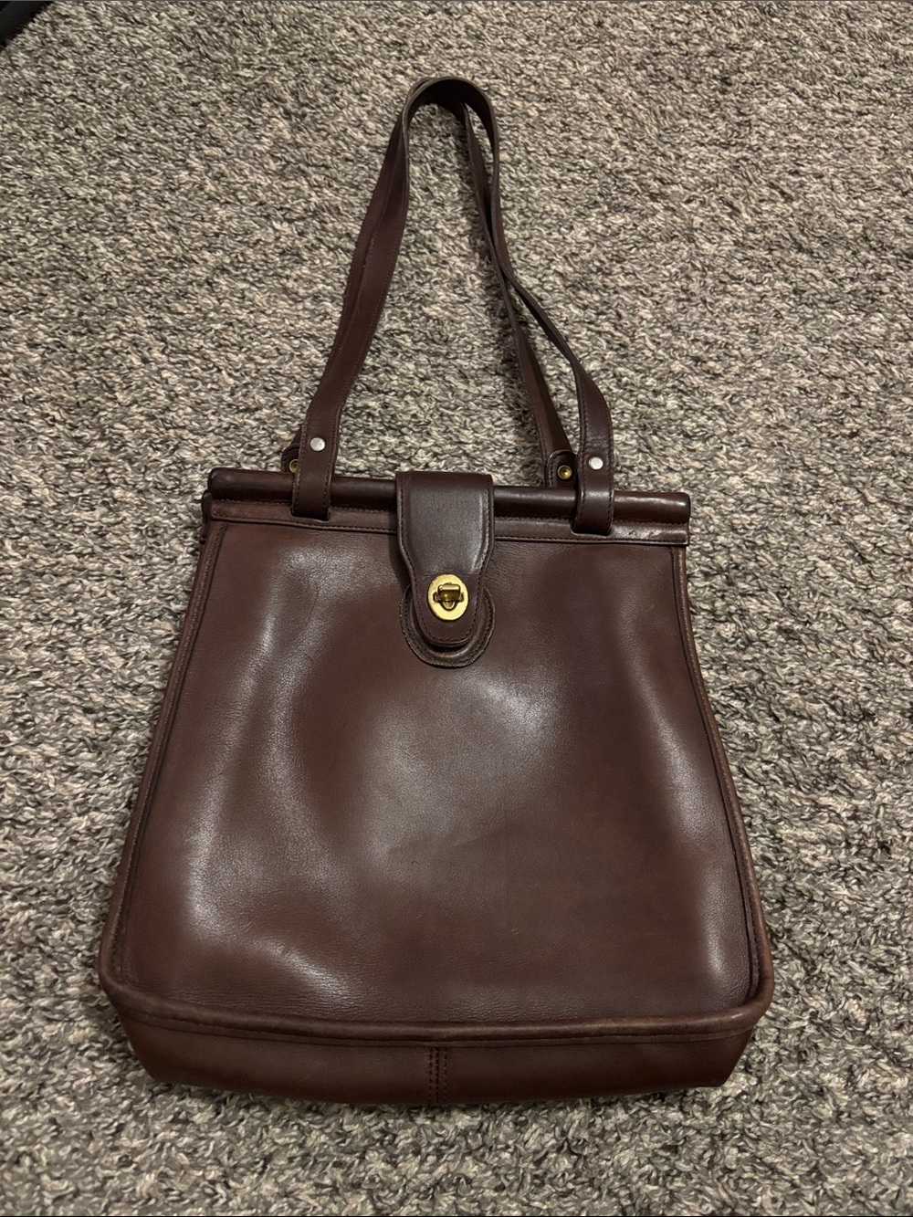 Coach brown Weston shoulder bag purse leather vintage 9021 rare minimal boho Y2K